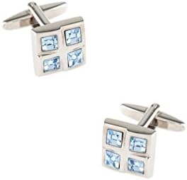 Mini Window Baby Blue Metal Cufflinks
