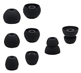 ALXCD Ear Tip for BeatsX In-Ear Headphone, 4 Pair SML & Double Flange Durable Soft Silicone Replacement Ear Bud Eartip, Fit for Beats by Dr. Dre BeatsX [4 Pair](Black)