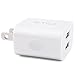 IETGZ 5V 2A Dual Port USB Wall Charger 4 Pack Travel Charging Plug for Apple iPad iPhone iPod 5 6 7 8 and Samsung LG Mobile Phone and Tablet White Color