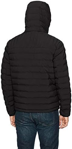 tommy hilfiger men's ultra loft quilted stretch hooded puffer jacket