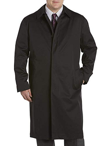 Jean Paul Germain Big and Tall Buster Three-Season Overcoat (56 Long, Black) - Thumbnail 2