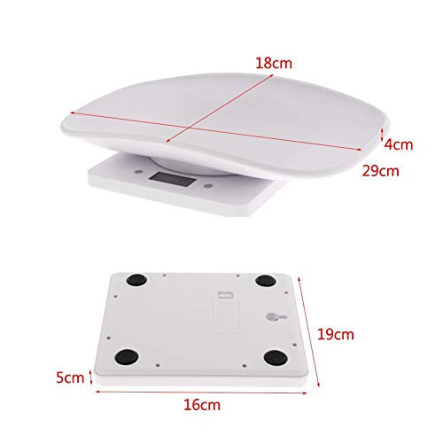 Aochol Digital Pet Scale，LCD Electronic Scales for Measure Baby, pet, Dog Food,High Precision pet Electronic Scale, Capacity up to 10 kg /22 lb(White) - Thumbnail 3