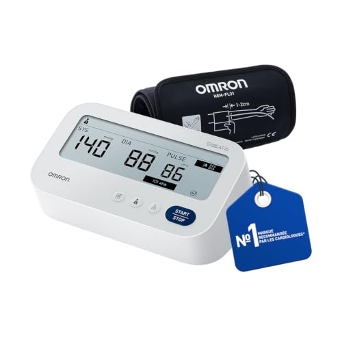 OMRON X3 Comfort AFib – Tensiomètre Électronique Bras Validé Cliniquement, Détection de la Fibrillation Auriculaire (AFib), Brassard Intelli Wrap, Mémoire 2 Utilisateurs
