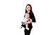 MOMSKISS Cotton Baby Carrier Backpack with Hip Seat for Infant, Child, Toddler- All Seasons 360 Ergonomic Baby Carrier - 6 Position Child Carrier - Black (3 Months+)