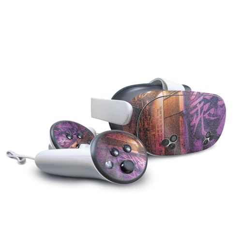 Glossy Glitter VR Skin Compatible with Meta Quest 3S - Neon Alley - Premium 3M…