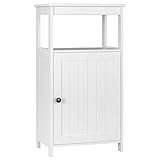Homfa Bathroom Floor Cabinet Free Standing with Single Door Multifunctional Bathroom Storage Organizer Toiletries