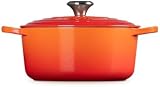 Le Creuset Signature Cast Iron Round Casserole 24 cm Volcanic 4.2 L view 4