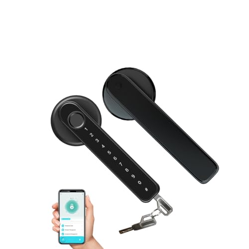 Xenocam Fingerprint Smart Door Lock with Keypad Handle for Home Apartment Office Front Door Bedroom Keyless Entry Door Lock
