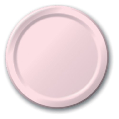 Creative Converting Touch of Color Paper Lunch Plates, 24-Count, Classic Pink