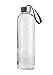 Xtremeglas Hydrate Replacement Bottle 32 Oz Glass Water Bottle with Gray Strap Lid Reusable Time Marked Eco Friendly BPA Free Drink More Water