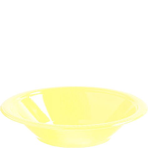 12oz Plastic Bowls | 20ct (Light Yellow)