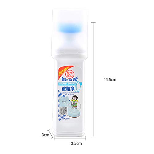 Fineday Dredging Agent, White Shoe Cleaner Sneakers Cleaning Tool Cream Casual Shoes Care 100ml