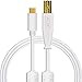 Chroma Cables: Audio Optimized USB-C to USB-B Cable with 56K Resistor (White)