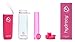 Hydracy Fruit Infuser Water Bottle - 25 Oz Sports Bottle with Full Length Infusion Rod and Insulating Sleeve Combo Set + 27 Fruit Infused Water Recipes eBook Gift - Lollipop Pink