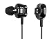 Monoprice Dual 6mm Drivers Earbuds Headphones - Black with in-line Microphone and Controller for Apple iPhone iPod Android Smartphone Samsung Galaxy Tablets MP3