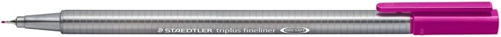 STAEDTLER 334-61 Triplus Fineliner Superfine Pen, 0.3mm Line Width - Red Violet (Box of 10), Dark Mauve