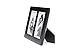 Malden 673-35SD Double 3.5x5 Picture Frame - Wide Real Wood Molding, Real Glass - Black