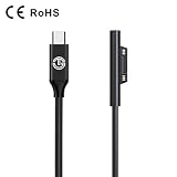 J-Go Tech Original Surface Connect To USB-C Charging Cable 15V/3A with CE and ROHS Safety Certificates (For Microsoft Surface Pro 3/4/5/6/7 Surface Book 1 Surface Go Surface Laptop 1/2/3)