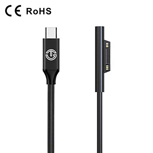 J-Go Tech Original Surface Connect To USB-C Charging Cable 15V/3A with CE and ROHS Safety Certificates (For Microsoft Surface Pro 3/4/5/6/7 Surface Book 1 Surface Go Surface Laptop 1/2/3)