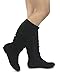 Wells Collection Womens Boots Soft Slouchy Flat to Low Heel Under Knee High