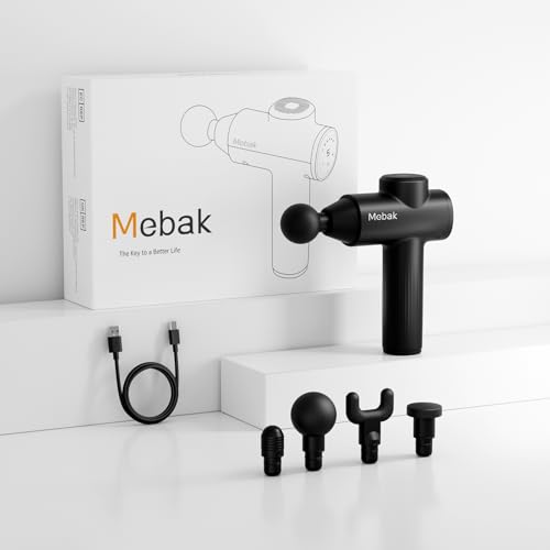 Mebak 7 Massage Gun, Massage Gun Deep Tissue for Pain Relief, 5 Speeds Percussion Massager Gun for Shoulder Back Body, Hanheld Muscle Massager for Home, Office & Gym