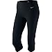 Nike Womens Dri-Fit Slim Fit Training Capris-Black-Large