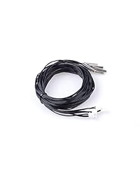 5 sondas de sensor de temperatura resistente al agua de 6.6 ft, de acero inoxidable 10k 3950 NTC, cable de extensión de transmisor de temperatura digital, sensor de temperatura de la CPU