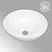 Small Mini Round Above Counter Vessel Bathroom Sink White Porcelain With Grade A Vitreous China Finish 11.25