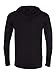 Anvil Lightweight Long-Sleeve Hooded T-Shirt (987AN)- BLACK/DARK GREY,XL