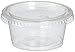 DuraHome Plastic Portion Cups with Lids 2 oz. Pack of 150 Leakproof Jello Shot Cup Mini Containers for Salad Dressing Sauce Condiment Snack Souffle and Salsa, Disposable