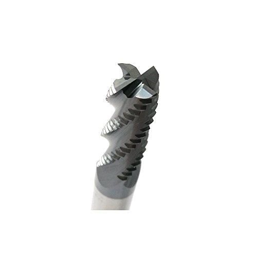 JERRAY@ Cutting Tools Solid Carbide roughing End Mills, HRC45 with Tialn Coated, 4 Flutes, 1/4" Diameter, 1/4" Shank, 3/4" Length of Cut, 2" Overall Length