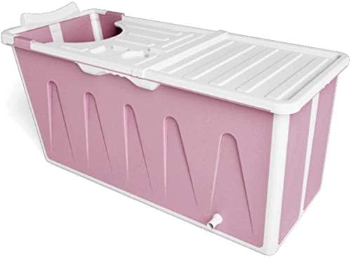 折りたたみ 独立したポータブルバスバレル 家庭大人の赤ちゃんのお風呂バケツ 長期断熱バレル Color Pink