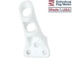.75" Cast Aluminum Flagpole Bracket in White