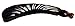 Parcelona French Flare Set of 2 Shell Brown N Black Celluloid Ponytail Holder Banana Hair Clips