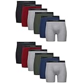Hanes mens Underwear Boxer Briefs Pack, Cool & Breathable Cotton Moisture-wicking Underwear for Men, No Ride Up