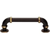 Atlas Homewares 432-CFB 3-3/4 in. (96mm) Steam Punk Collection Pull, Cafe Bronze