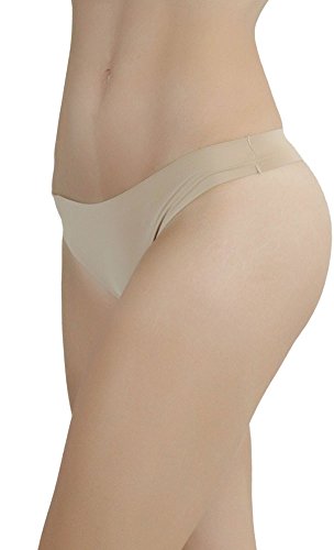 ToBeInStyle Women's Pack of 6 Laser Cut Thongs Size: X-Large