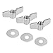 SelfTek 21 Pcs Cymbal Replacement Accessories, Cymbal Stand Felts Drum Cymbal Felt Pads, Cymbal Felts Hi-Hat Clutch Felt Hi Hat Cup, Washer, Sleeves and Base Wing Nuts Replacement for Drum Set