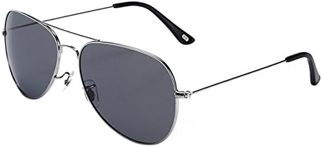 KOMNY Sunglasses male bias driving mirror sunglasses girl driving Polarized Sunglasses 3025,Silver frame ash 2