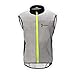 ReflecToes Reflective Windbreaker Vest for Running and Cycling. Lightweight and Durable Mens Jacket Designed with Intelligent Stretch Fabric and BioMotion Technology for Maximum Visibility