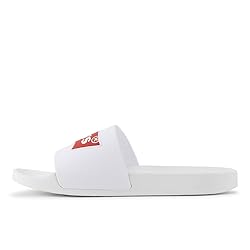 Levi's Men's Batwing Slide 2 Sandal, White, 12