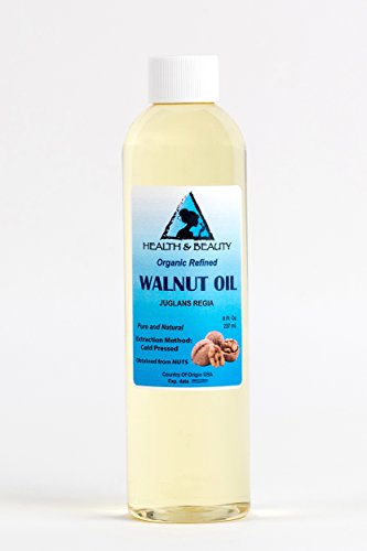 Walnut Oil Organic Carrier Natural Cold Pressed 100% Pure 8 oz