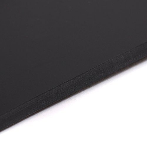 Musiclily 4 Holes Blank Custom Outline Pickguard Plate for Fender Stratocaster Strat ST Style Guitar, 1Ply Matte Black