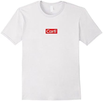Mens Carti Red Box Logo T-Shirt | Fitted 2XL White