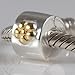 Soulbeads Gold Plated Flower Clip Lock Charm Authentic 925 Sterling Silver Bead for Charms Bracelet