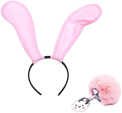 Plush Trainer Kits Stainless Steel Bunny Toy with Tail Set