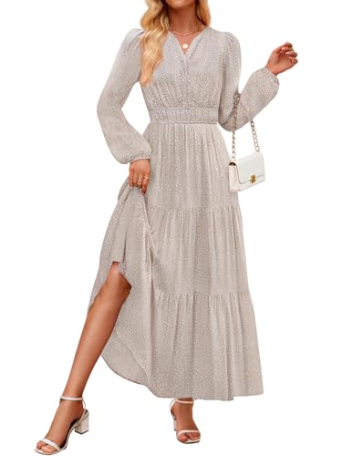 ZESICA Women's Long Sleeve Maxi Dress
