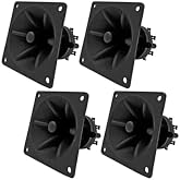 UCCKEYI 4 Pack 3.25" inch Flush Mount Square Super Horn Tweeter Speakers 3.25" x 3.25" Car Home Audio