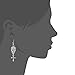 EVBEA Gothic Jewelry Skull Cross Drops Sparkly Big Chandelier Earrings for Women (White)