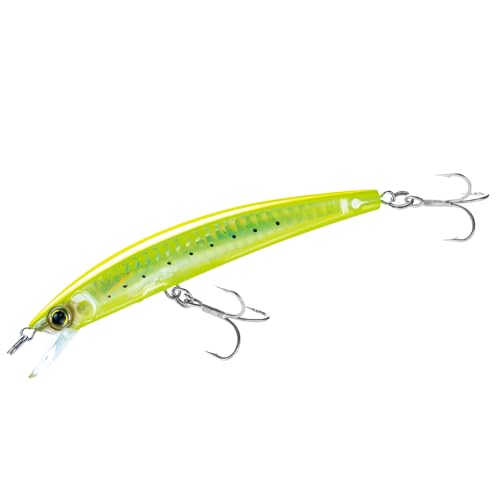 Yo-Zuri Crystal 3D Minnow Floating Lure, Chartreuse Silver, 5-1/4-Inch